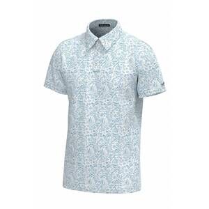 NEW SOUTHERN POINT CO. men's pointer polo shirt in white hawaiian blue pattern
